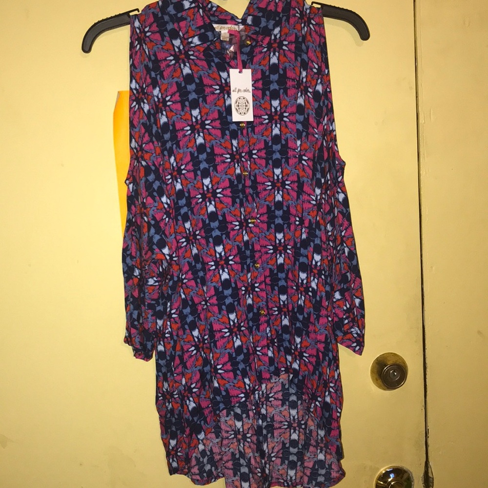 All For Color open shoulder top